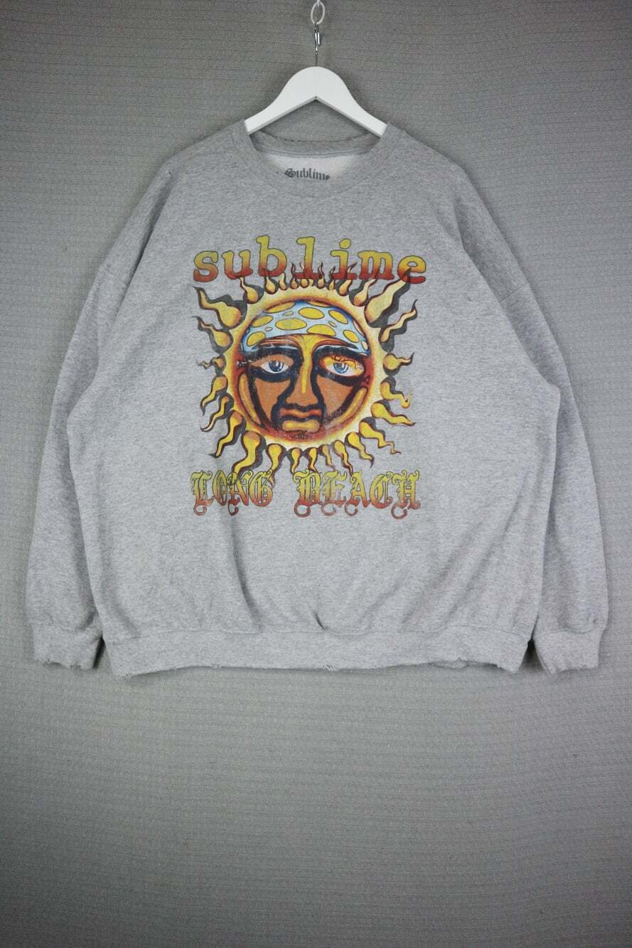 Sublime Mens XL Band Distressed Collar Sweater Cotton